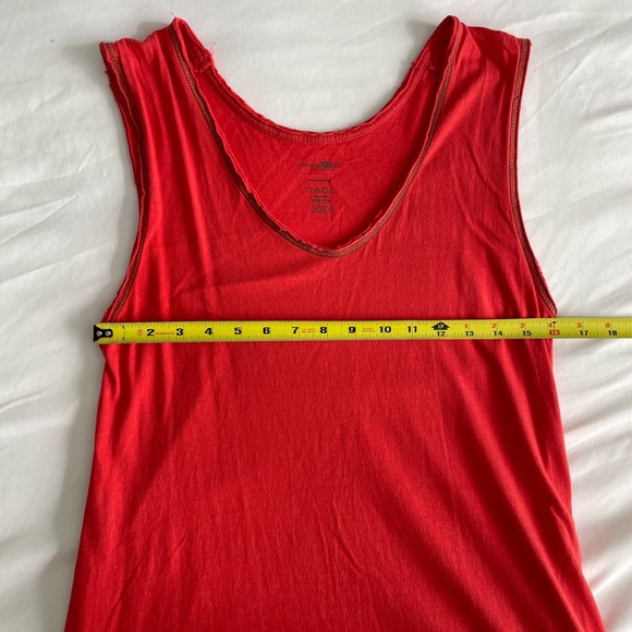 NATURAL LIFE "Hangout" 100% Cotton Orangey Red Oversized Midi Dress XS/S - Picture 11 of 13